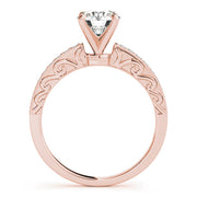 Cherished Antique Round Diamond Engagement Ring in 10K/14K gold and platinum with certified lab-grown or natural diamonds