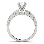 Cherished Antique Round Diamond Engagement Ring in 10K/14K gold and platinum with certified lab-grown or natural diamonds