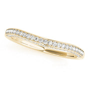 Prong in Channel Curved Half Eternity Ring in 10K/14K gold and platinum with certified lab-grown or natural diamonds