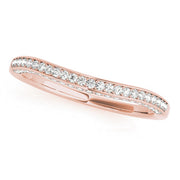 Prong in Channel Curved Half Eternity Ring in Gold & Platinum