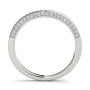 Prong in Channel Curved Half Eternity Ring in Gold & Platinum