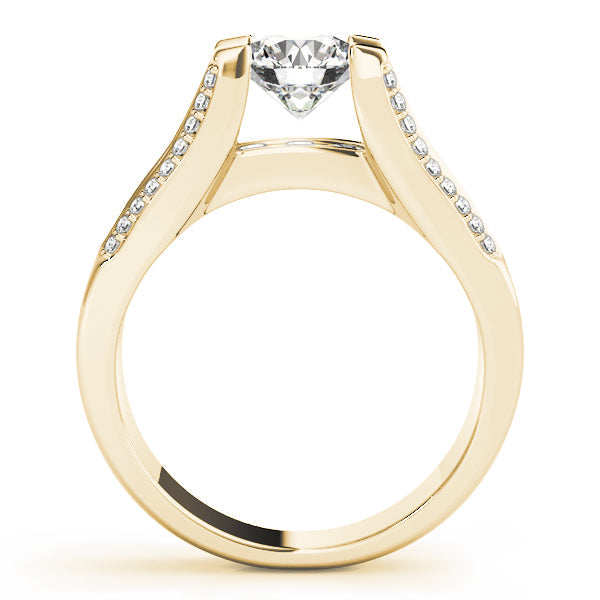 Timeless Multi-Row Round Diamond Engagement Ring in 10K/14K gold and platinum with certified lab-grown or natural diamonds
