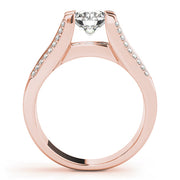 Timeless Multi-Row Round Diamond Engagement Ring in 10K/14K gold and platinum with certified lab-grown or natural diamonds