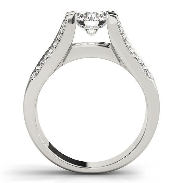 Timeless Multi-Row Round Diamond Engagement Ring in 10K/14K gold and platinum with certified lab-grown or natural diamonds
