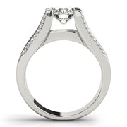 Timeless Multi-Row Round Diamond Engagement Ring in 10K/14K gold and platinum with certified lab-grown or natural diamonds