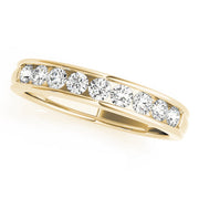 Channel Set Half Eternity Ring in 10K/14K gold and platinum with certified lab-grown or natural diamonds