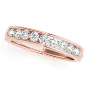 Channel Set Half Eternity Ring in Gold & Platinum