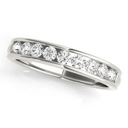 Channel Set Half Eternity Ring in Gold & Platinum