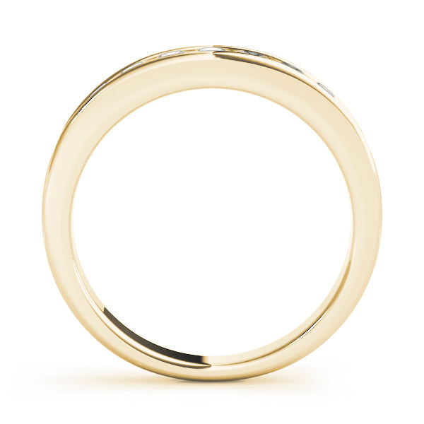 Channel Set Half Eternity Ring in Gold & Platinum