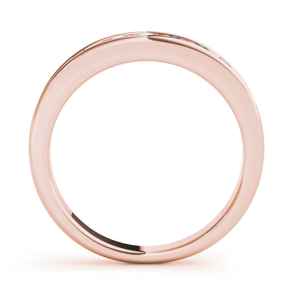 Channel Set Half Eternity Ring in Gold & Platinum