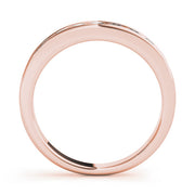 Channel Set Half Eternity Ring in Gold & Platinum