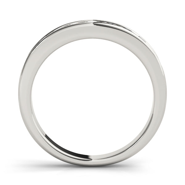 Channel Set Half Eternity Ring in Gold & Platinum