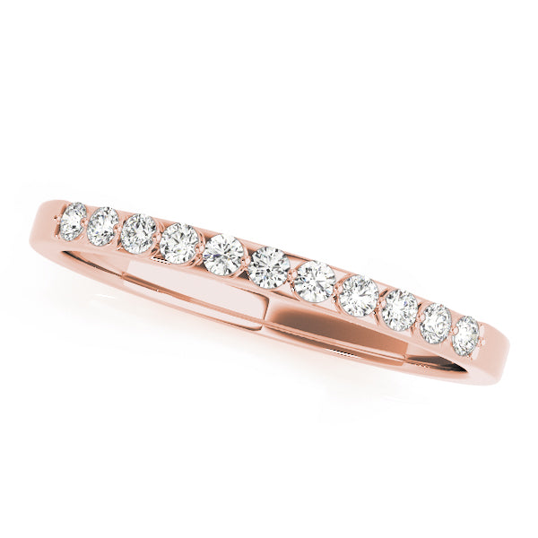Prong Set Half Eternity Ring in Gold & Platinum