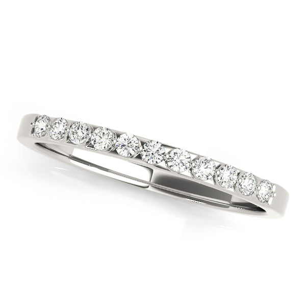 Prong Set Half Eternity Ring in Gold & Platinum