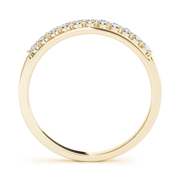 Prong Set Half Eternity Ring in Gold & Platinum