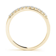 Prong Set Half Eternity Ring in Gold & Platinum