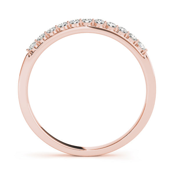 Prong Set Half Eternity Ring in Gold & Platinum