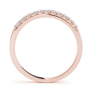 Prong Set Half Eternity Ring in Gold & Platinum