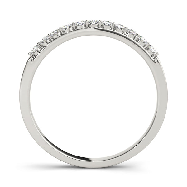 Prong Set Half Eternity Ring in Gold & Platinum