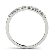 Prong Set Half Eternity Ring in Gold & Platinum