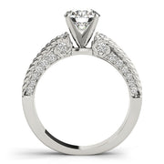 Heirloom Channel-Set Round Diamond Engagement Ring in 10K/14K gold and platinum with certified lab-grown or natural diamonds