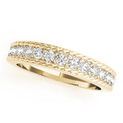 Prong Set Braided Style Half Eternity Ring in 10K/14K gold and platinum with certified lab-grown or natural diamonds
