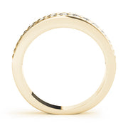 Prong Set Braided Style Half Eternity Ring in Gold & Platinum