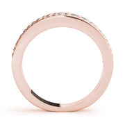 Prong Set Braided Style Half Eternity Ring in Gold & Platinum