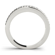 Prong Set Braided Style Half Eternity Ring in Gold & Platinum