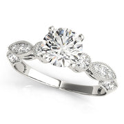 Luxe Multi-Row Round Diamond Engagement Ring in 10K/14K gold and platinum with certified lab-grown or natural diamonds