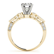 Luxe Multi-Row Round Diamond Engagement Ring in 10K/14K gold and platinum with certified lab-grown or natural diamonds