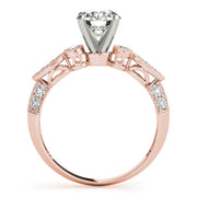 Luxe Multi-Row Round Diamond Engagement Ring in 10K/14K gold and platinum with certified lab-grown or natural diamonds