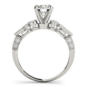 Luxe Multi-Row Round Diamond Engagement Ring in 10K/14K gold and platinum with certified lab-grown or natural diamonds