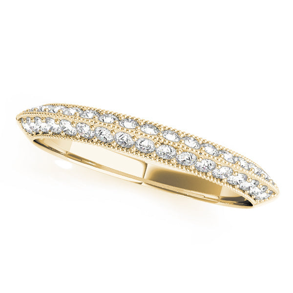 Prong Set Half Eternity Ring in 10K/14K gold and platinum with certified lab-grown or natural diamonds