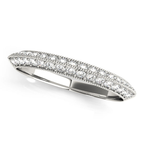 Prong Set Half Eternity Ring in Gold & Platinum