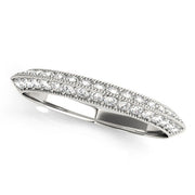 Prong Set Half Eternity Ring in Gold & Platinum