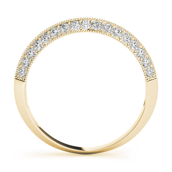 Prong Set Half Eternity Ring in Gold & Platinum