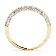 Prong Set Half Eternity Ring in Gold & Platinum