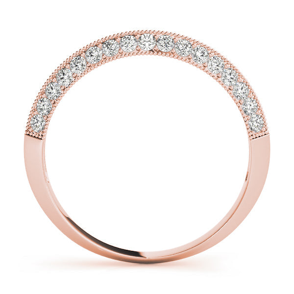 Prong Set Half Eternity Ring in Gold & Platinum