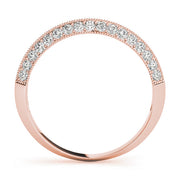 Prong Set Half Eternity Ring in Gold & Platinum