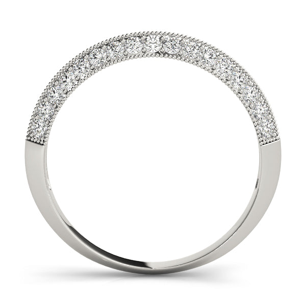Prong Set Half Eternity Ring in Gold & Platinum