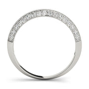 Prong Set Half Eternity Ring in Gold & Platinum