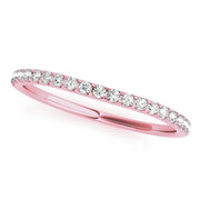 Prong Set Wedding Half Eternity Ring in Gold & Platinum