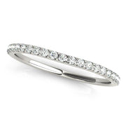 Prong Set Wedding Half Eternity Ring in Gold & Platinum
