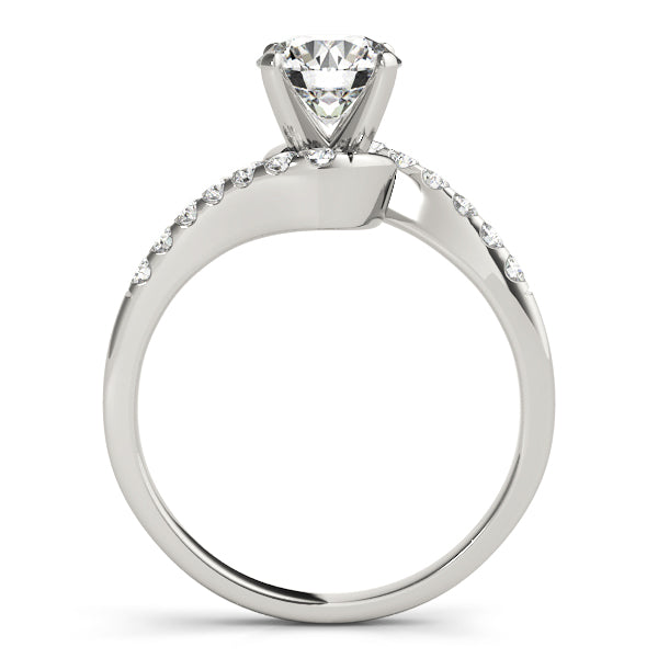 Signature Bypass Round Diamond Engagement Ring in 10K/14K gold and platinum with certified lab-grown or natural diamonds