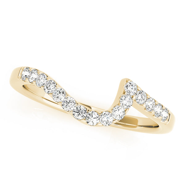 Prong Set Curved Half Eternity Ring in 10K/14K gold and platinum with certified lab-grown or natural diamonds