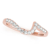 Prong Set Curved Half Eternity Ring in Gold & Platinum