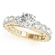 Artisan Prong-Set Round Diamond Engagement Ring in 10K/14K gold and platinum with certified lab-grown or natural diamonds