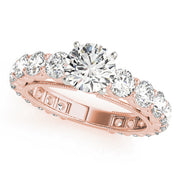Artisan Prong-Set Round Diamond Engagement Ring in 10K/14K gold and platinum with certified lab-grown or natural diamonds