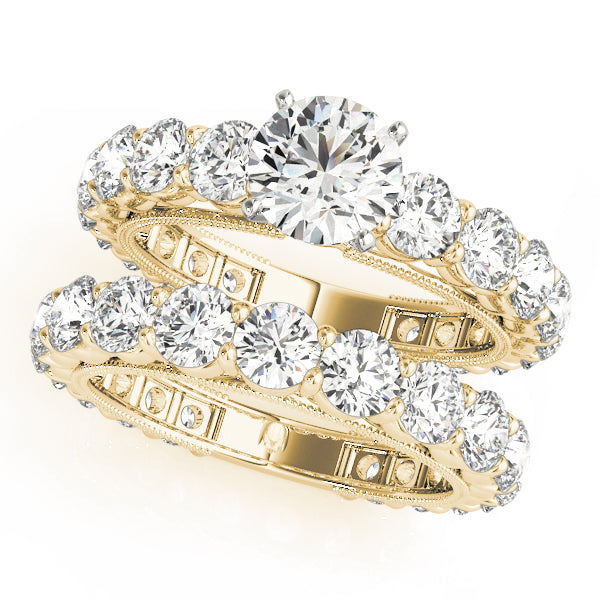 Artisan Prong-Set Round Diamond Engagement Ring in 10K/14K gold and platinum with certified lab-grown or natural diamonds